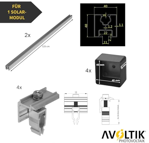 Avoltik Solar Ziegelhalterung Balkonkraftwerk – Bild 2