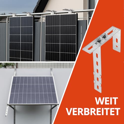 Balkonkraftwerk Halterung, 65-190mm, Edelstahl – Bild 4