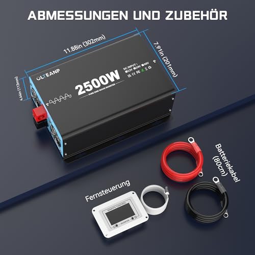 2500W Spannungswandler 12V auf 230V Sinus – Bild 6