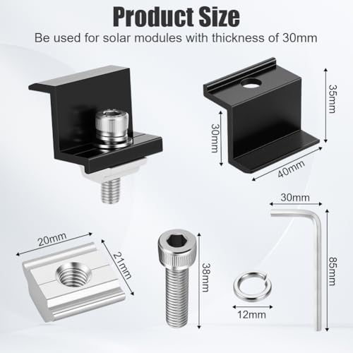 Solarmodul Klemmen Set, 30mm – Bild 2