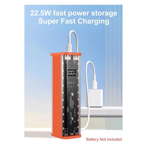 18650 Powerbank Gehäuse 2x8 Slots Schnellladung DIY Schwarz – Bild 5