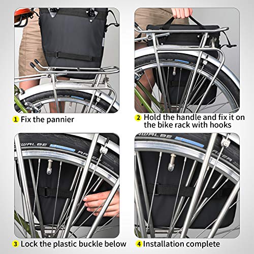 BAIGIO 3-in-1 Fahrradtasche 75L wasserdicht – Bild 5