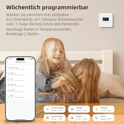 WLAN Thermostat, Alexa/Google, 55x55mm – Bild 3