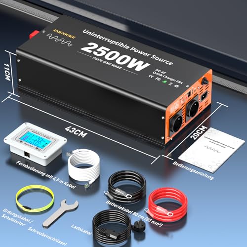 2500W Wechselrichter 12V/230V, Sinus, Ladegerät & USV – Bild 7