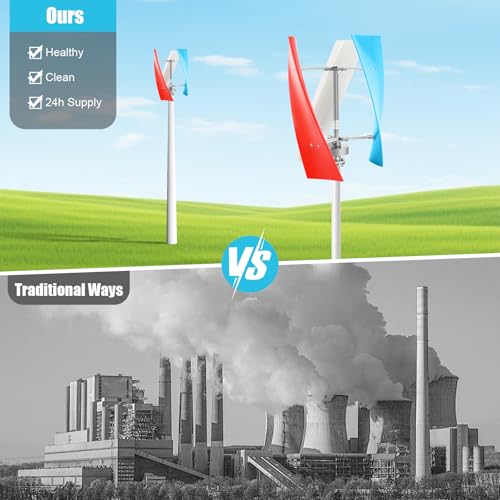 Vertikale Windturbine 400W 24V mit Steuerung – Bild 5