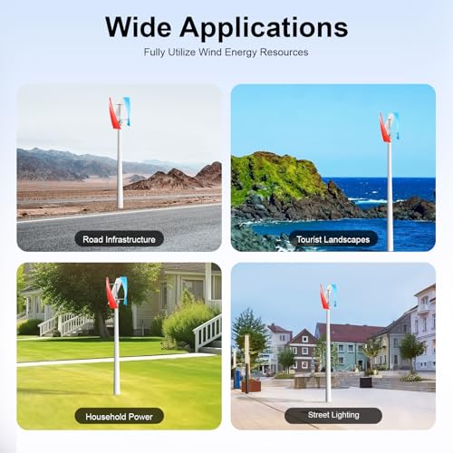 Vertikale Windturbine 400W 24V mit Steuerung – Bild 7