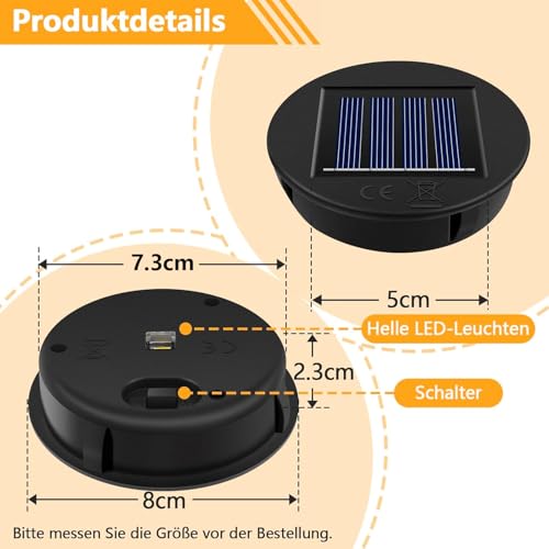 HELESIN Solarleuchten Ersatzteile 2Stk – Bild 2