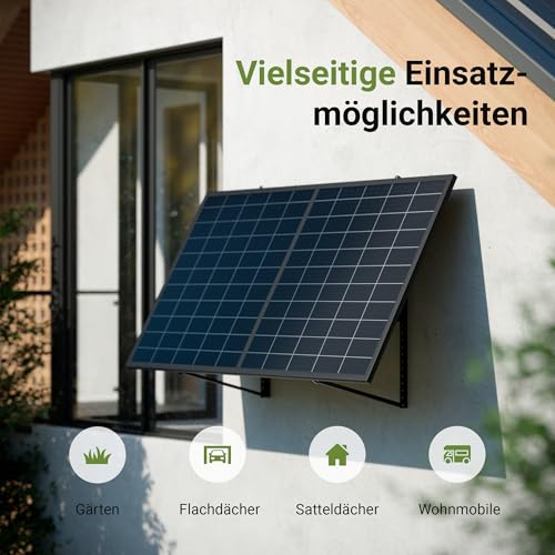 Solarpanel Halterung, 2 Module, 0-90°, Alu – Bild 6