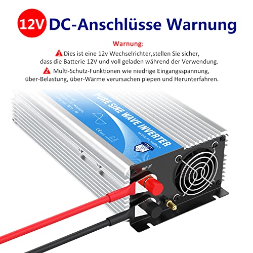 GIANDEL 1000W Reiner Sinus Wechselrichter – Bild 2