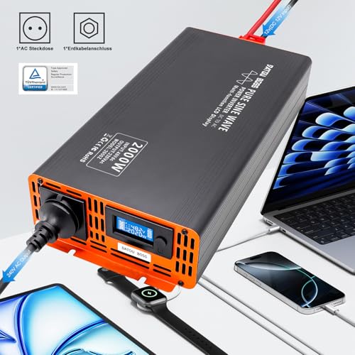 DATOUBOSS Wechselrichter 2000W Sinus – Bild 2