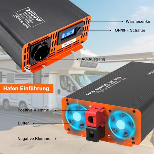 DATOUBOSS Wechselrichter 2000W Sinus – Bild 3