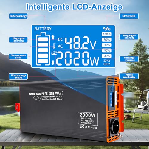 DATOUBOSS Wechselrichter 2000W Sinus – Bild 6