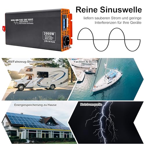 DATOUBOSS Wechselrichter 2000W Sinus – Bild 7