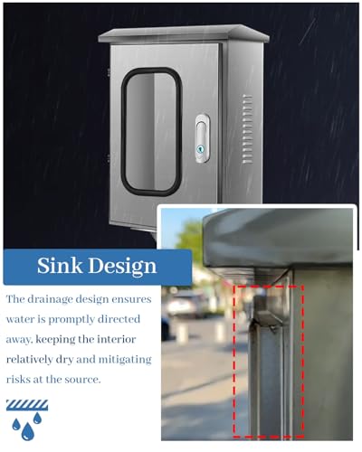 Wallbox Standfuß Edelstahl mit Sichtfenster – Bild 3