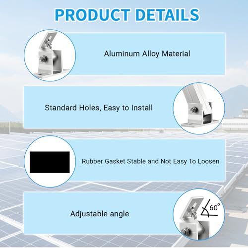 Solarpanel Halterung Balkon/Dach Alu, 10-60° – Bild 3