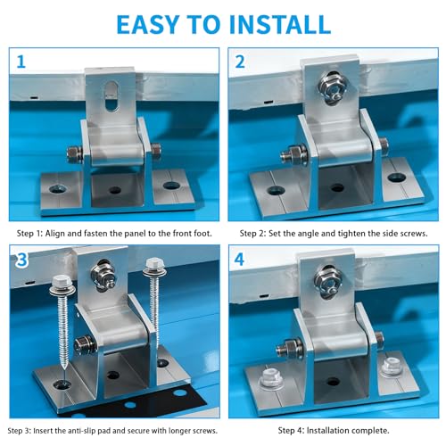 Solarpanel Halterung Balkon/Dach Alu, 10-60° – Bild 6