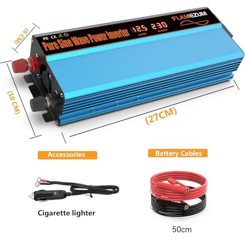 FLAMEZUM 1000W Sinus Wechselrichter 12V auf 230V – Bild 7