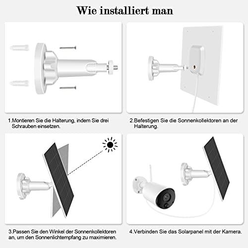 Solarpanel für Überwachungskamera (2er-Pack) – Bild 6