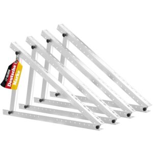 GLIESE Solarmodul Halterung 114 cm (2 Sets), Aluminiumlegierung Solarpanel Halterung,Balkonkraftwerk Halterungen ,PV-Module Halterung Solarmodul für 100W-600W,Verstellbarer Winkel Von 0°-90°,0% MwSt