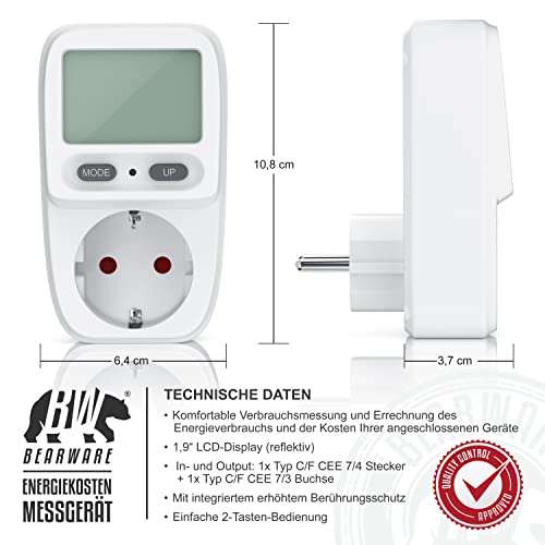CSL Stromkostenmessgerät 3680W – Bild 2