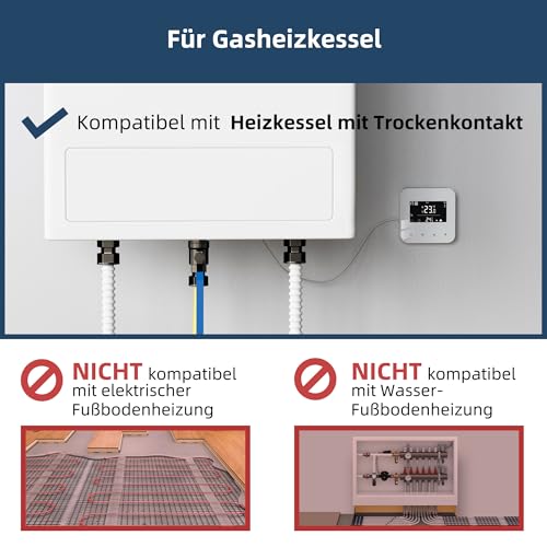 Beok WLAN Thermostat Gasheizung Smart Alexa Google – Bild 2