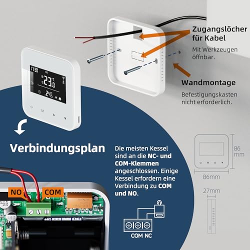 Beok WLAN Thermostat Gasheizung Smart Alexa Google – Bild 7
