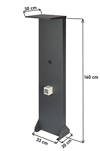 Wallbox-Standfuß Alu mit Betonfundament, RAL7016 – Bild 7