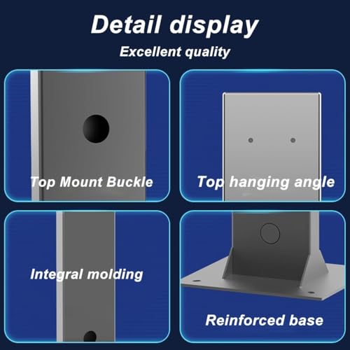 Wallbox Ständer, 1-seitig, Schwarz, 140cm – Bild 4