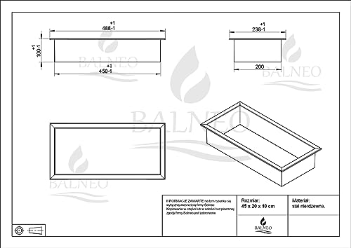 Balneo Wall-Box ONE Gold Nische 45x20x10 – Bild 3