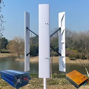 1000w vertikale Windturbine mit Regler und Off Grid Wechselrichter Windkraftanlage 12V 24V 48V Maglev Generator für Heimgebrauch 1KW Windkrafterzeuger (48V)…