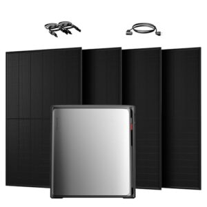 Powerness® All in One 2000W Balkonkraftwerk mit Speicher 3840Wh, ECOFLOW STREAM Ultra X mit 4 MPPT, Zubehör Komplettset, 4×500W JASolar Full Black Bifaziale Solarmodule, Plug&Play (0% MwSt)