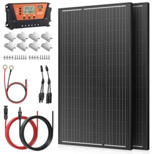 240w Solarpanel Solarzelle kit: 12V Solarmodul + 30 A Solarladeregler, Solarkabel, 2 Stücke 120W Mono Solarmodul für 12V Batterien Solaranlage, Wohnmobil, Wohnwagen
