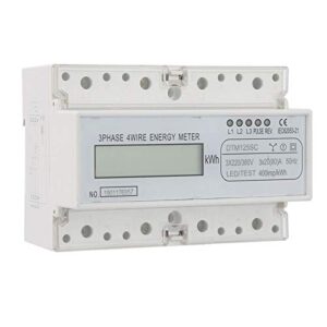 Stromzähler 3 Phasen, DTM125SC Drei-Phasen Smart Meter 6+1 LCD, DIN-Schieneninstallation