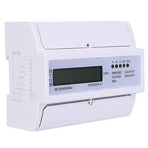 YWBL-WH DTM123SC 3 Phasen Stromzähler Tester 230V/400V 5-100A Energieverbrauch LCD, Smart Meter mit Schienentyp Installation 35mm