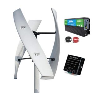 HUIZHITENGDA 220v,3000W Windmühlen-Windturbinen-Generator, 12V 24V 48V komplettes Stromversorgungssystem-Kit Elektrischer Generator Freies Energie-Haushaltsgerät (mit Wechselrichter)