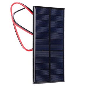 3 Stück 1W DC Solarmodul 6V Solarzelle Polysilicium Mini Solarpanel, Solar Powerbank Outdoor Mini Solaranlage Module mit 30cm Kabel, Solarzelle 6V Solarpanel für Solarladegerät Solarleuchten