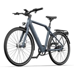 A Dece Oasis ADO e Bike Air30, 28 Zoll 700C, E-Bike Elektrofahrrad,370,00 Wh Akku, ebike Damen/Herren,1 Gang,Momenten-Sensor, Riemenantrieb,ADO Smart APP,3,5-Zoll-IPS-Display (Grau)