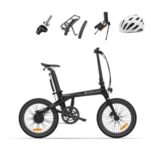 A Dece Oasis ADO E-Bike Air Carbon Elektrofahrrad, ebike Damen/ebike Herren,Bike,klapprad Riemenantrieb 14,5Kg IPS LCD Display, GPS,ADO APP,250W(Schwarz)