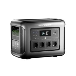 ALLPOWERS R1500 LITE Tragbare Powerstation, 1056Wh LFP Batterie Backup mit 4x 1600W AC Ausgäng Solar Powerstation, Schnellladung von 0-80% in 40 Mins Solar Generator, Notstromaggregat für Camping RV