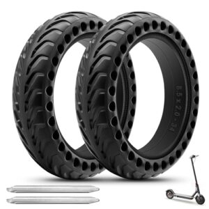 Amitor E Scooter Reifen 8 1/2 x2 Vollgummi für Xiaomi Pro 2, 1S, M365, Pro, Mi3, Vollgummireifen E Scooter 8,5 Zoll mit 2 Reifenheber, Abriebfeste & Pannensichere, Wartungsfrei & Langlebig, 2PCS