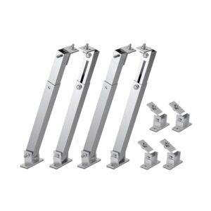 Anker SOLIX Solarmodul-Wandhalterung, 2-Panel, verstellbare Länge und Neigung (15°-30°), Aluminiumlegierung, wetterfest und robust, Silber, Solarmodul-Halterung für Balkonkraftwerke