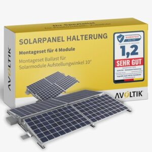 Avoltik 4x Flachdachhalterung für Solarmodule ohne Bohren I PV Halterung Flachdach oder Boden I Solarmodul Halterung Flachdach I einfache Montage, flexible Ausrichtung, robust & langlebig 0% MwSt