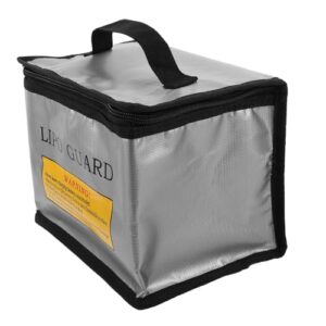 BELLIFFY Feuerfeste Lithiumbatterie tasche Explosiongeschützt Robuste Batterietasche Silber Für Rc drohnen Fernsteuerwagen Sicherer Batteriespeicher Zum Schutz Beim Laden