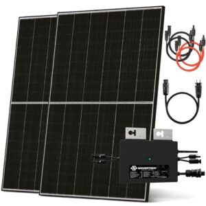 Solarway Balkonkraftwerk 1000W Komplett Steckdose - Ausgang einstellbar 600/800/1000W - 2x500W JaSolar-Module, Wechselrichter mit APP&WiFi, Plug&Play