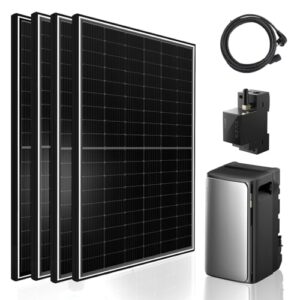 Balkonkraftwerk 2000W Komplettset mit 1920W Speicher, 4x500W Glas-Glas Solarmodule mit Ecoflow Ultra Stromspeicher 1,92kwh, Solaranlage Photovoltaik PV Anlage für Dach Haus Balkon Garten