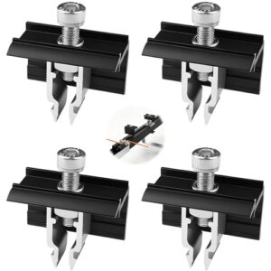 4 Stück Endklemme Halterung Balkonkraftwerk 30mm Schwarz, Modulklemmen Solar Befestigung für Solarpanel, Robuste Solarmodul Klemmen aus Aluminium, Geeignet für Modulhöhe 30–45mm