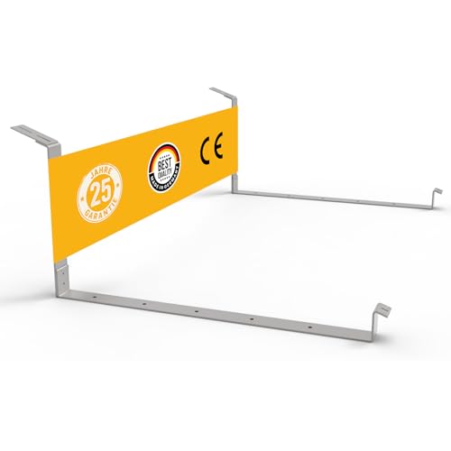 Kleines Kraftwerk Balkonkraftwerk Halterung für Flachdach & Garten | Für 2 Solarmodule | 20° Neigung | Statisch geprüft | Made in Germany | 4 mm Aluminium | Einfache & schnelle Installation