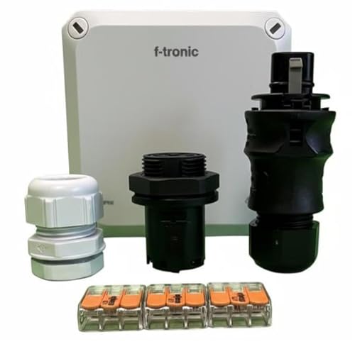 Set für Balkonkraftwerk Steckdose, Einspeisung mit Wieland RST20i3, PV Balkon Steckdose, Einspeisesteckdose, Aufputz, Photovoltaik Anschlussbox, Balkonkraftwerksteckdose, für Mikro Wechselrichter