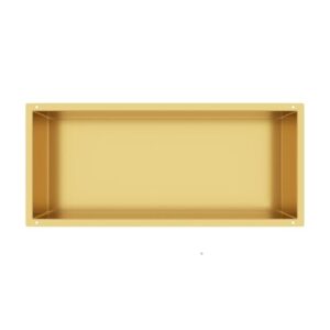 Balneo Wall-Box ONE Gold Nische Edelstahl 45x20x10 cm, Gold, wandnische dusche, wasserdicht, Flexibler Nischeneinbau, Nische für Badutensilien, ohne Fliesen