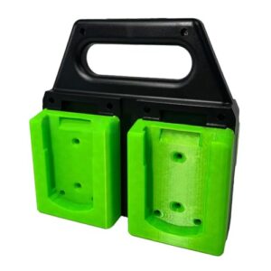 Verbessert Den 4-Slot ABS Batteriehalter Für Kleine Organizer Mit Sicherem 4-Schacht Werkzeugbatterie Aufbewahrungsregal Für 18V/20V Batteriespeicher Mehrerer Marken